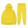 Men's Tracksuits And Women Sweatshirt Hoodies Sets Unisex Loose Solid Color Casual Pullover Long Sleeve Two Piece Suit Pants