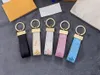 designer keychains multicolor key chain women men brown leather bag wallet lanyard plated gold accessories keychain letter fast shipping .