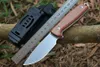 Ny A2299 Straight Knife 14C28N Stone Wash Drop Point Blade CNC Full Tang Micarta Handle Outdoor Camping Vandring Hunting Fixed Blade Knives With Kydex