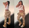 Women039s Pants Capris Camo Cargo Casual Loose Sweat Pant 2022 Women Fall Y2K Clothes Streetwear Joggers Fashion High Wai8817745