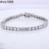 Redo att skicka 2024 Hot Sale Diamond Jewelry Anpassa 14K 10K Solid Gold 925 Silver Moissanite Tennis Armband