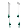 Boucles d'oreilles à tige ER-00351 véritable bijou en cristal autrichien plaqué argent pour femme personnalisé 2024 Y2k accessoires cadeau de Saint-Valentin