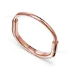 Designer popolare Tiffay Horseshoe in acciaio al titanio braccialetto in oro rosa gioielli aperti personalizzati di moda