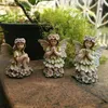 Oggetti decorativi Figurine Decorazione vintage del cortile del giardino Fata dei fiori Ornamenti artigianali in resinaL240306