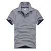 Polos pour hommes Mode d'été Revers Marque Sports Coton Loisirs Fit Top