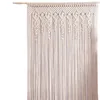 手で織られたマクラメの壁吊りタペストリードアカーテンコットンアートタペストリー自由boho装飾ボヘミアウェディングバックドロップウォールハンギング240304