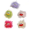 Pinces à cheveux 5 pièces, épingle à cheveux en forme de saucisse de dessin animé, pince moche en peluche pour femmes et filles, Barrettes colorées au quotidien