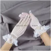 Bridal Gloves 1 Pair Black Lace Women Fishnet For Bride Wedding Accessories Drop Delivery Party Events Dhwcv