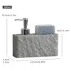 Soap Dispenser with Sponge Kitchen Sink and Bathroom Soap Dispenser Imitation black rock Liquid Hand and Dish Soap Dispenser 240226
