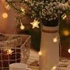 ストリングスクリスマスツリーLEDライトストリングガーランド装飾2024 Navidad Year Star Snowflake Light Decorative Fairy Room