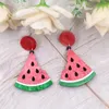 Baumelnde Ohrringe 1 Paar Produkt CN Tropfen Wassermelone Niedlicher Acrylschmuck für Frauen