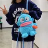 Sac à dos en peluche Anime Sanrioed Hangyodon, sac de rangement souple pour poupée Kawaii, mignon épaule pour fille, cadeau d'anniversaire 240223