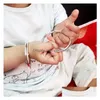 Armreif Allergisch Schöne Baby Armreifen Armbänder Einstellbare Größe S999 Silber Glatt Poliert Schönes Geburtstagsgeschenk Drop Lieferung Schmuck Brac Dhkjq