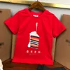 T-shirty Style Summer Kids Krótkie rękawy Pure Bawełna T-shirt chłopcy Dziewczęta Fashion Sport Ubranie Klasyczne dziecko Biltowe drukowane rękawy 240306