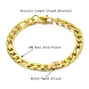 Link Bracelets Vintage Male Bracelet Gold Color Stainless Steel Figaro Men Jewelry Bileklik PulserasLink285P