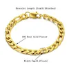 Braccialetti a maglie Bracciale vintage da uomo in acciaio inossidabile color oro Figaro Gioielli da uomo Bileklik PulserasLink285P