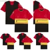 Polo da uomo Nuova maglietta da corsa F1 Formula 1 Maglietta rossa della squadra Driver Polo Estate Uomo Donna Moda T-shirt casual Manica corta Personalizzabile NR24