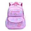 Sacos escolares 2 tamanho bonito rosa princesa meninas crianças mochila primária kawaii crianças saco de livro mochila