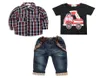 3PCS Kids Toddler Baby Boys Dress COATTSHIRTPANTS Ustaw dzieci Casualne ubrania Ostro