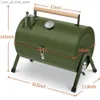 BBQ Grills Acwarm Home Portable Charcoal Grill Small Barbecue Smoker Grill Tabletop Barbecue Charcoal Grill For Outdoor Camping Gardens Q240305