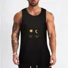 Herrtankstoppar sol och månblommor topp fitnesskläder för män coola saker