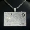 Carta di credito personalizzata Produttore Argento Croce in argento 925 con pendente di lusso in moissanite Dvvs1iced con diamanti