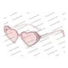 2024 Nowy styl Diamond Love Herat Okulary przeciwsłoneczne dla kobiet Dam Cairing Women's Trendy okulary ślubne sukienki ślubne uliczne fotografia dekoracyjne okulary przeciwsłoneczne