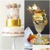 Craft Tools Imitation Gold Sier Foil Paper Leaf Sheet Gilding Diy Art Craft Birthday Party Wedding Cake Dessert Decorations Drop Deliv Dhh8Q