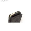 Money Clips Retro Fashion Solid Color Womens New Wallet Portable Cowhide Material Business Pending Mini Wallet Card Bag L240306