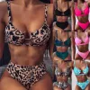 Bikini Sexy Push Up taille haute maillot de bain maillot de bain femmes léopard peau de serpent imprimé Bikinis ensemble maillot de bain plage Bikini femme