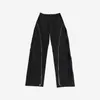 Men Pants Elastic Waistband Trousers Wide Leg Side Zipper Pants 2024ss