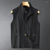 Gilet da uomo 2024 Canotta alla moda Primavera/Estate Cappotto gilet casual con spalle sottili senza maniche