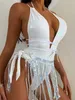 Frauen Tanks Camis Badeanzug frauen Neue Sexy Tiefe V Badeanzug Ins Romantische Sue Kostüm Einteiliges Badeanzug T240306