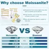 Stud 3mm-10mm classique Mossanite vis arrière boucles d'oreilles bijoux de luxe argent VVS Moissanite oreille Stud hommes femmes 240306