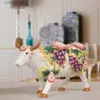 Decoratieve objecten Beeldjes Keramiek Creatief Handgeschilderde Koe Stier Huisdecoratie Ambachten Kamerdecoratie Handwerk Vee Porseleinen Dierenbeeldjes L240306