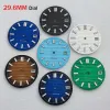 Sweatshirts Nh35 Dial Mod 29.5mm Super Green Luminous Watch Dial Replacement Parts Roman White Indexes Watch Faces Fit 41mm Case