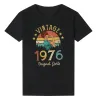 Tシャツヴィンテージ1976オリジナルパーツTシャツコットンカラーレトロTシャツ48歳の誕生日プレゼントメス半袖トップ