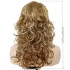 Haarpruiken Synthetische pruiken voor vrouwen Blond Lang krullend haar Pruik met pony Mix Rommelig Blond Blend Pruik Mama Cosplay Dolly Parton Pruik 240306