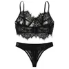 Bh Sets Kanten Lingerie Set Voor 2024 Vrouwen Intimates Comfortabele Beugel Thongs Dames Sexy Splicing Eenvoudige Ondergoed