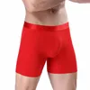 Cuecas masculinas calcinha esportiva macia cor sólida boxer bulge bolsa shorts sexy roupa interior moda respirável # y1