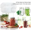 Water Bottles 10PCS Reusable Silicone Seals Plastic Storage Lids Gaskets For Leak Proof Mason Jar Glass Bidon Jars Cover