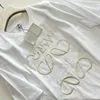 メンズTシャツデザイナー24SS 230G不規則な刺繍3次元レリーフ刺繍ラウンドネック半袖ユニセックススタイルCA44