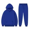 Trainingspakken voor heren en damessweatshirt Hoodies Sets Unisex Losse effen kleur Casual trui Lange mouw Tweedelige pakbroek