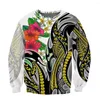 Heren Hoodies HX Mode Sweatshirts Amazing Turtle Polynesische Sportshirts Polyester 3D Over Bedrukt Tops Heren Voor Dames Kleding