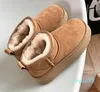 Casual schoenen Designer vrouw platform Australië bont warme schoenen echt leer kastanje enkel pluizige laarsjes voor dames