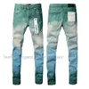 Designer Purple Brand for Men Women Pants Jeans Summer Hole Hight qualità ricamo di jeans viola jean denim maschile maschile