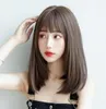 Bob Straight Hair Women039s Dark Brown Wig Heatresistant Fluffy Natural Looking For Daily Party Cosplay16087677786243