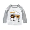 Çocuk Boys Tshirts Bebek Uzun Kollu Ekskavatör Üstleri Çocuk Bahar Pamuk Giyim 568 Yıl Çocuk Toddler T Shirt Otobüs Araba 240220