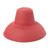 New Women Wide-Brimmed Straw Hat Fashion Stage Catwalk Concave Shape Fedora Hats Summer Beach Lanyard Sun Protection Cap YL5235N