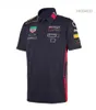 メンズポロスF1チームバージョンカーファンレーシングスーツ男性と女性サマーレッドショートスリーエベロッドTシャツカーファンカークイックドライリング服オーバーオンポロカスタマイズカスタマイズ